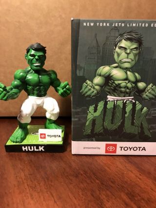 2018 York Jets Incredible Hulk Marvel Bobblehead Avengers Bobble