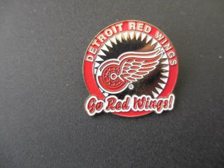 Detroit Red Wings Go Red Wings Logo Lapel Hat Pin