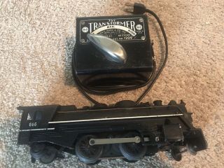 Vintage Marx O Scale Locomative 666 And Transformer 1209