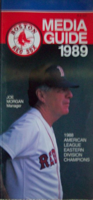 1989 Boston Red Sox Media Guide