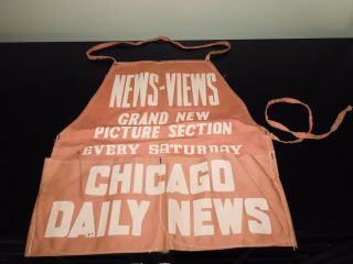 Vintage Chicago Daily News Advertising Tool/carpenter Cloth Apron