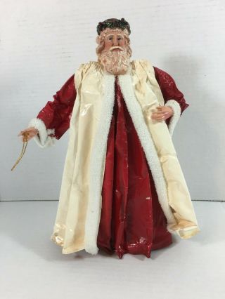 Vintage Paper Mache Old World Santa Father Christmas Figure 11 "