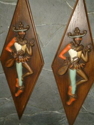 Vintage Retro 1960 ' s Jesters American Wall Plaques By TURNER MFG.  CO 2