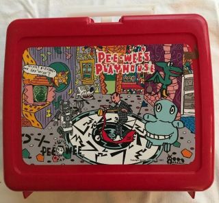 Vintage 1987 Pee - Wee’s Playhouse Red Lunchbox With Thermos