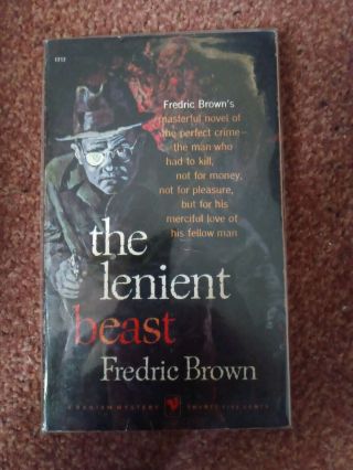The Lenient Beast.  Fredric Brown.  Rare Vintage Crime Paperback