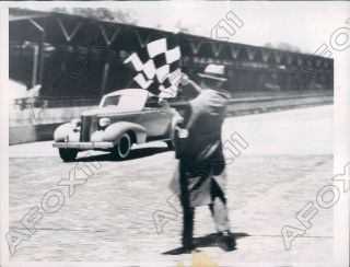 1937 Indianapolis 500 Pace Car Lasalle V8 Hof Ralph Depalma Press Photo