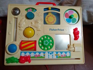 Vintage 1988 Fisher Price Crib Rail Infant Activity Toy
