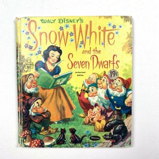 Disney Snow White And Seven Dwarfs Hardcover Childrens Book Vintage Collectible