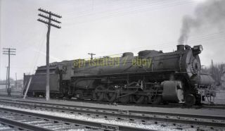 1935 Prr Pennsylvania Railroad 2 - 10 - 2 Locomotive 2632 @ Ohio - Vtg Negative