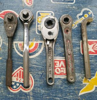 5 Vintage Lowell,  Wright Mn60,  Kraeuter 32070 Wrench Co.  Ratchet & 2 Other Lot4
