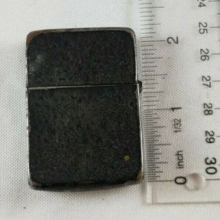Vintage Wwii Zippo Lighter Military Issue Black Crackle Finish 3 Barrel 14 Hole