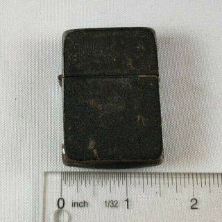 VINTAGE WWII ZIPPO LIGHTER MILITARY ISSUE BLACK CRACKLE FINISH 3 BARREL 14 HOLE 2