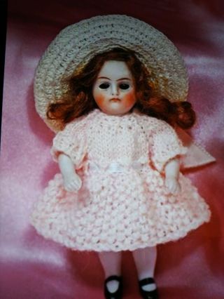 Antique Kestner Pouty Miniature All Bisque Doll 