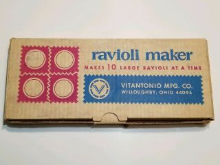 Vintage Vitantonio Ravioli Maker 510 Stainless Steel Heavy 2.  5 "