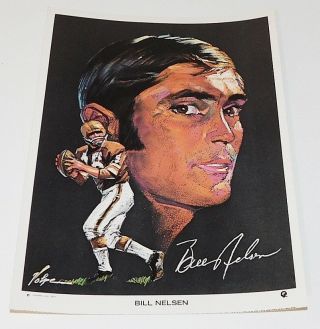 Bill Nelson Rare 1970 Clark Oil 8x10 Print Pro Star Portrait Cleveland Browns