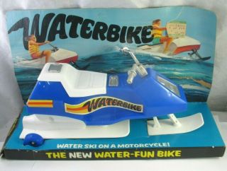 Rare Vintage Processed Plastics Waterbike Water Ski On A Motorcycle Toy Orig Box