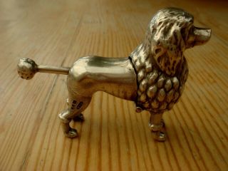 Rare Solid Sterling Silver English Hallmarked London 1978 Poodle Dog Cigar Cutte