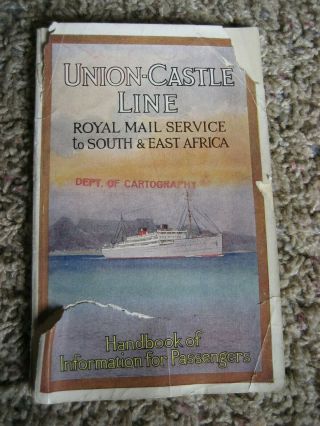 1927 Booklet,  Union - Castle Line,  Royal Mail Service To South & East Africa