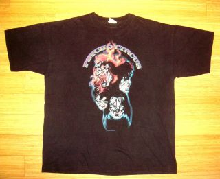 Vtg 90s KISS Gene Simmons PSYCHO CIRCUS 1998 T - shirt Tour Rock Tee Sz XL RAR 2