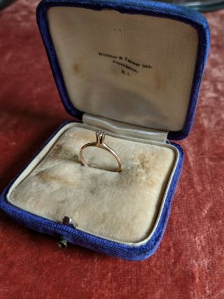 Antique 14k Gold Diamond Ring Engagement Ring Size 6 2