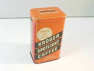 Vintage Kroger Spotlight & French Brand Coffee Tin Advertising Metal Bank Double 2
