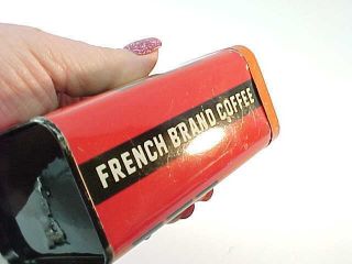 Vintage Kroger Spotlight & French Brand Coffee Tin Advertising Metal Bank Double 3