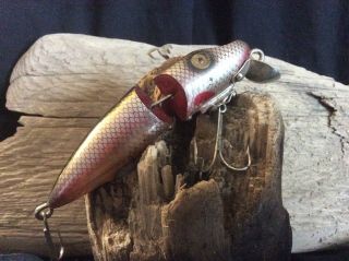 Vintage Lucky Strike Jointed Submarine Lure In Dace Colour Tough To Find