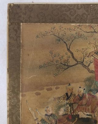 Antique Chinese Silk Scroll Painting Boys Playing Unsigned Album 2