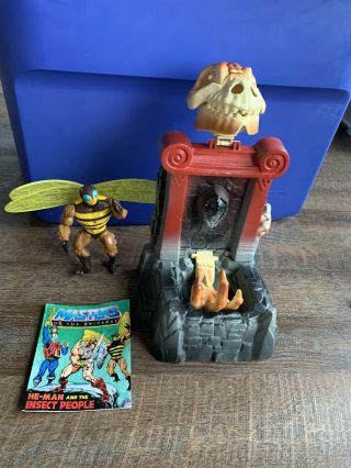 Vintage 1980’s He - Man Motu Masters Of The Universe Comic Slime Pit Buzz Figure