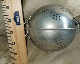 Vintage Huge Extra Large 5 " Steel Tea Ball Infuser Spice Ball