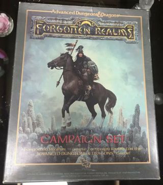 Vtg Advanced Dungeons And Dragons Forgotten Realms Campaign 1st Ed Box Set Ad&d