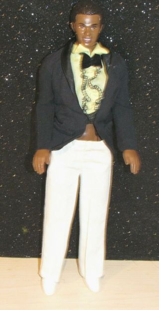 Vintage African American Male Ken Doll 1987 W/ Tagged Black Tuxedo Hard To Find