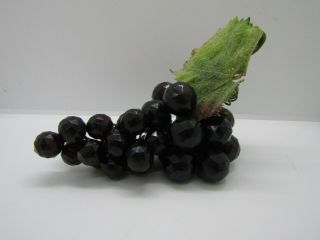 Plastic Grapes Mid Mod Lucite Grape Clusters,  Faceted Purple Vintage L2 - 15