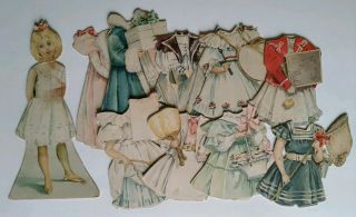 Antique 1890s A Year Of Paper Dolls By Es Tucker Die Cut Lithograph Vintage Rare