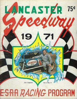 1971 Lancaster Speedway Modified Program - V3,  4 - Cam Gagliardi Db