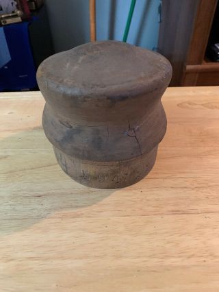 Vintage Wooden Millinery Hat Mold Marked 5947 22