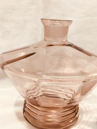 Art Deco Purple Amethyst Glass Decanter Bottle With Stopper Unique Vintage