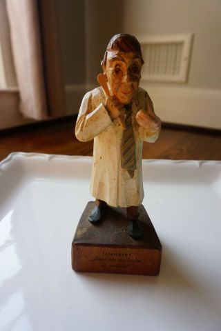 Rare Vintage Jaschke Figurines Hand Carved Wood Doctor Figurine Germany