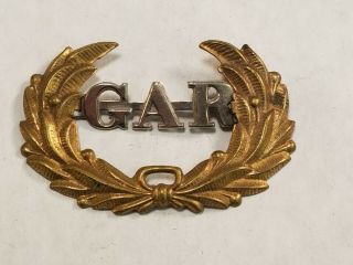 Gar Hat Badge Pin Civil War Veterans Antique Vintage Grand Army Of The Republic