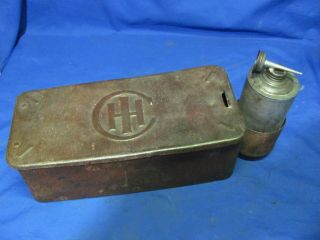 Vintage International Harvester Ih Case Tractor Tool Box & Oil Can Farm Tools