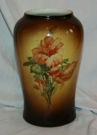 Warwick China Ioga Large Vase Hibiscus Flowers - 10”