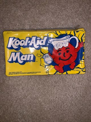 Vintage 1983 General Foods Corp Kool - Aid Man Pencil Case Bag