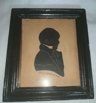 Vintage Silhouette Framed Art Print Son Of Napoleon The Great 7 X 8