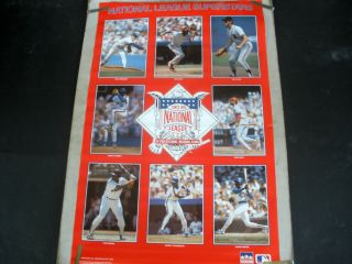 Rare National League Baseball All Stars 1989 Vintage Starline Poster