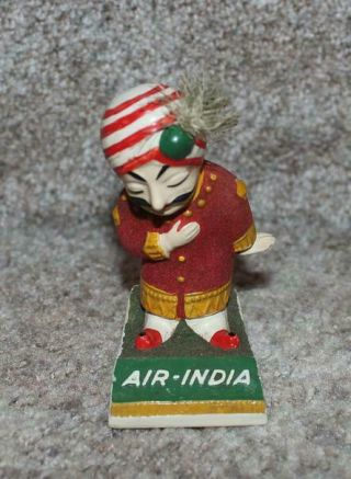 Vintage Air India Maharajah Mascot Advertising Figure Plaster 4 "