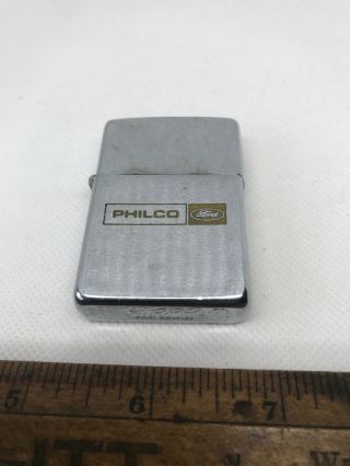 Vintage Zippo Lighter With - Philco Ford - Advertising - Pat.  2517191
