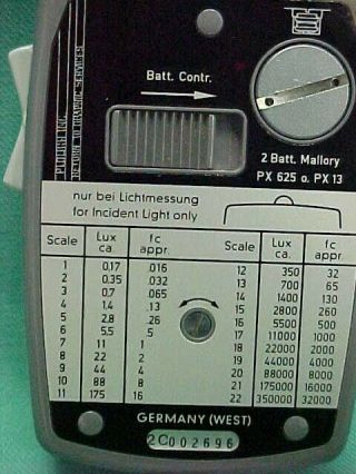 Vintage Gossen Luna Pro Light Meter with Black Leather Case West Germany 2