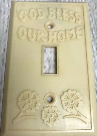 Vintage God Bless Our Home Light Switch Cover Wall Plate
