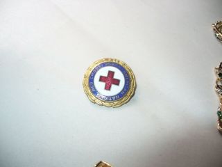Vintage American National Red Cross Nurse Arc Lapel Pin Numbered 281100