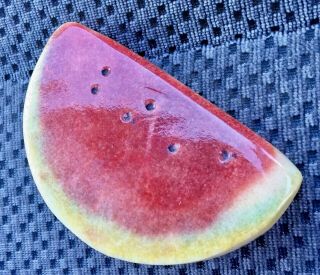 Vintage Hand Carved Marble Alabaster Stone Fruit Watermelon 